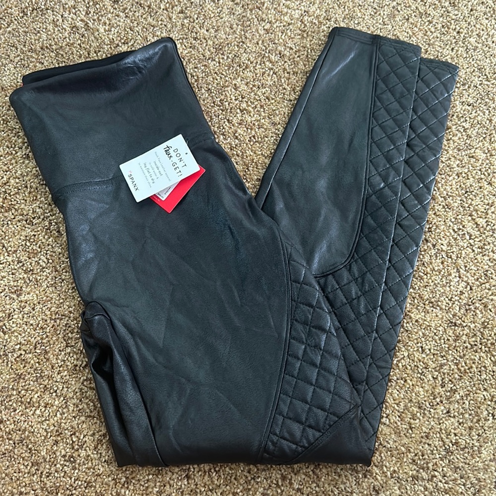 Spanx faux leather leggings